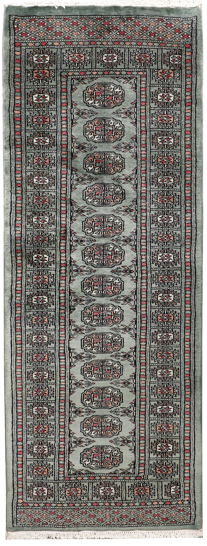 Cadet Blue Bokhara 2' 2 x 5' 9 - No. 72550