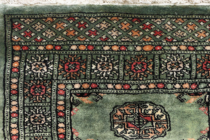 Dark Sea Green Bokhara 2' 2 x 6' 6 - No. 72551