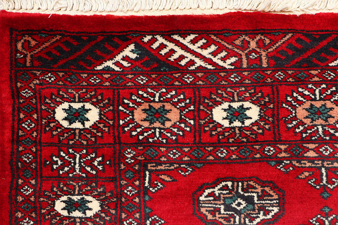 Dark Red Bokhara 3' 1 x 5' 8 - No. 72562