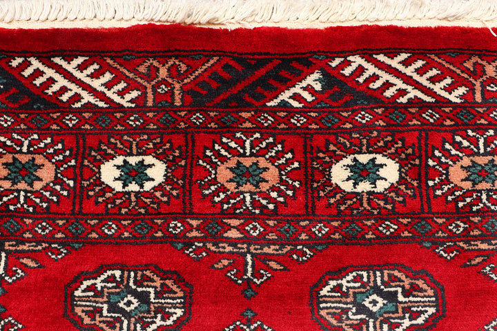 Dark Red Bokhara 3'  1" x 5'  8" - No. QA56023