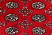 Dark Red Bokhara 3'  1" x 5'  8" - No. QA56023