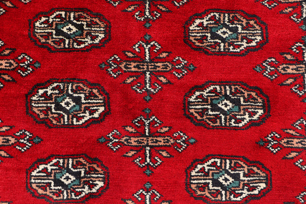 Dark Red Bokhara 3'  1" x 5'  8" - No. QA56023