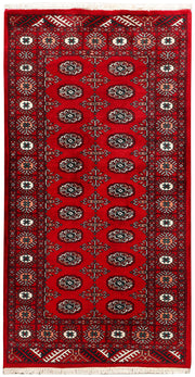 Dark Red Bokhara 3'  1" x 5'  8" - No. QA56023