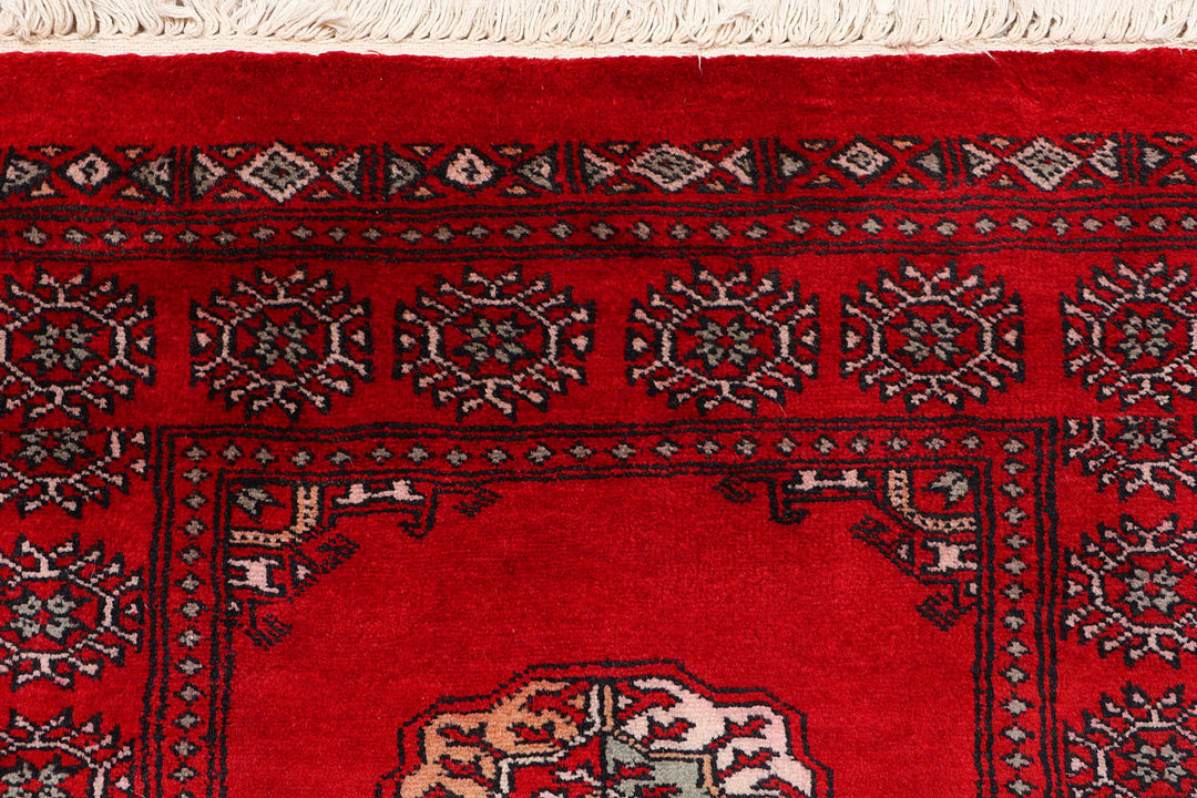 Red Bokhara 2'  6" x 9'  11" - No. QA59464