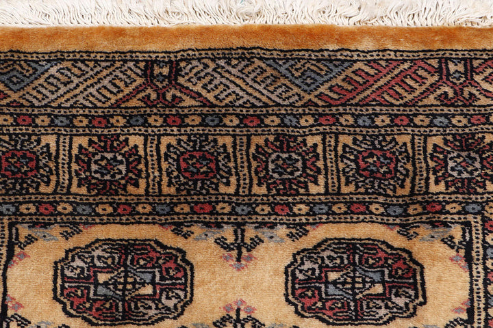White Pakistani Bokhara Rug 2'7" x 10'2" Hand-Knotted view