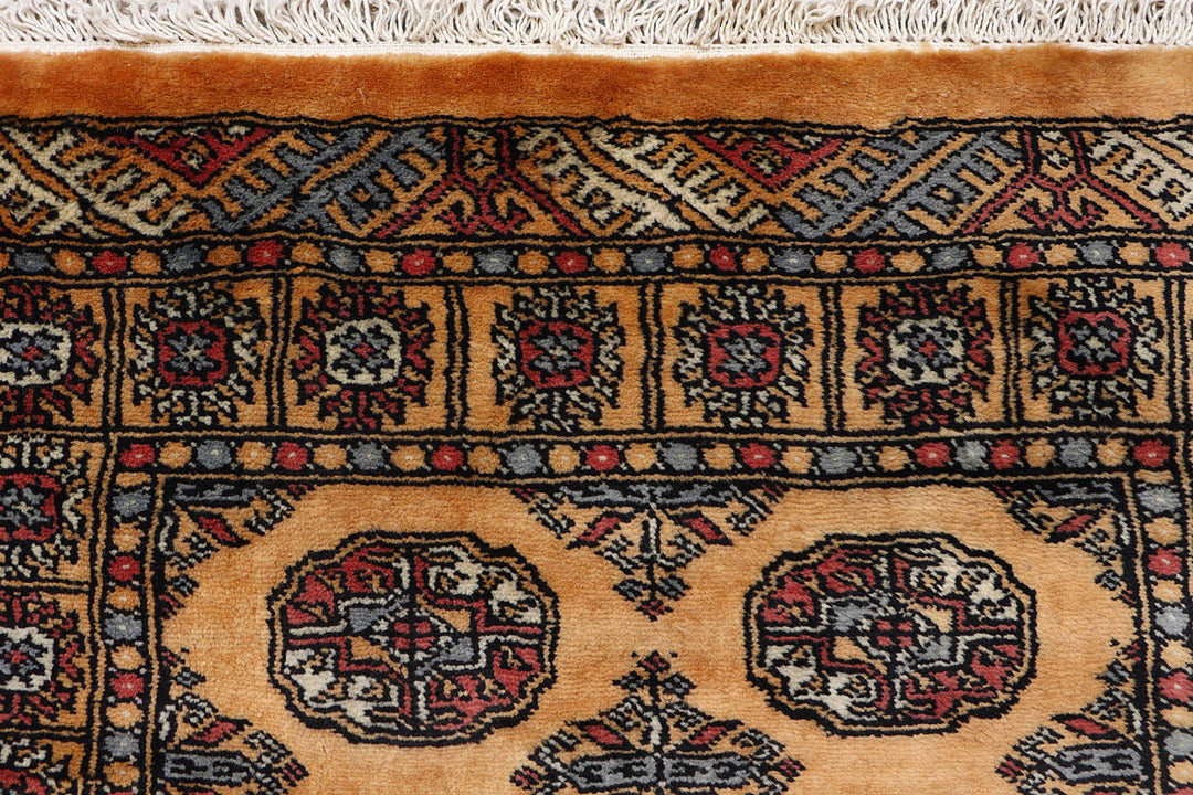 White Pakistani Bokhara Rug 2' 7 x 10' 2 Hand-Knotted view