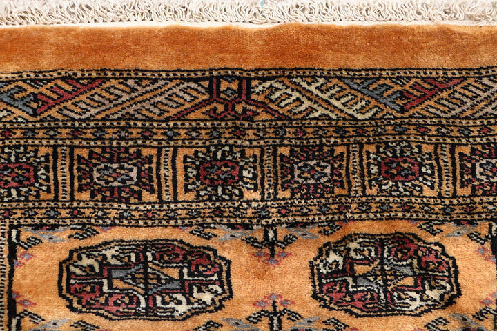 White Pakistani Bokhara Rug 2' 8 x 9' 5 Hand-Knotted view