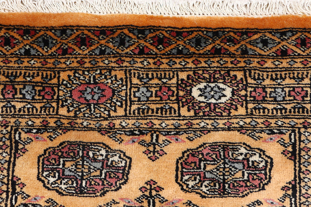 White Pakistani Bokhara Rug 2' 7 x 10' 3 Hand-Knotted view