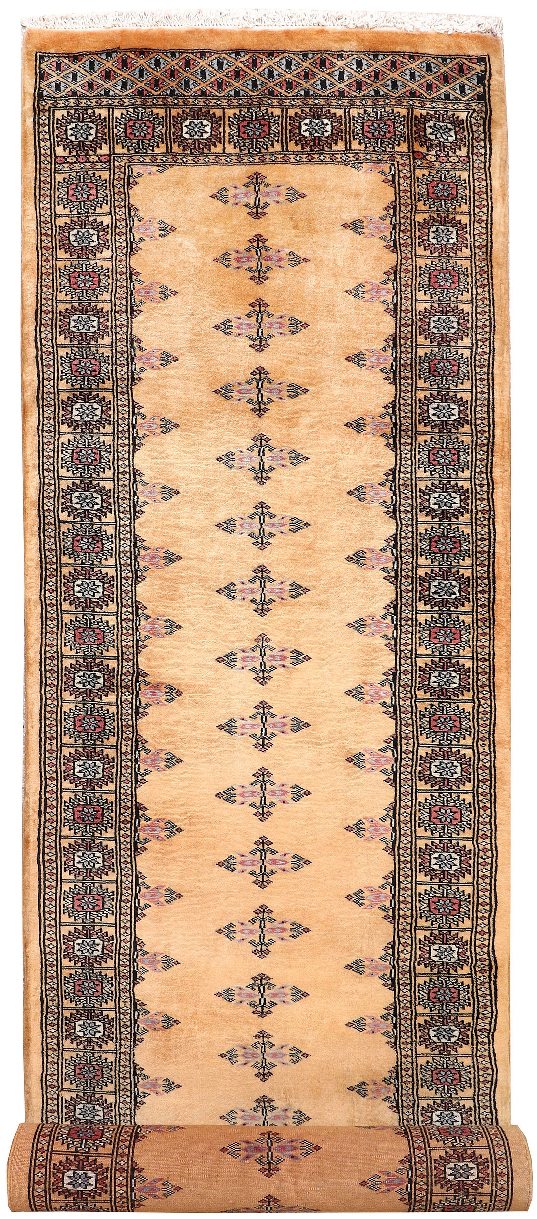 White Pakistani Butterfly Rug 2' 8" x 10' Hand-Knotted
