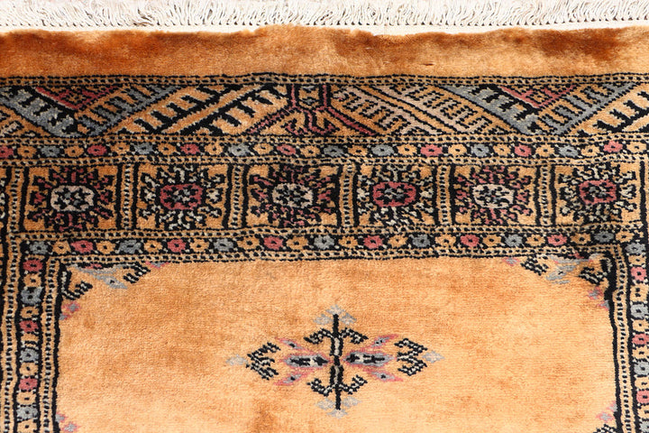 White Afghan Butterfly Rug 2' 8" x 10' 2" Hand-Knotted view