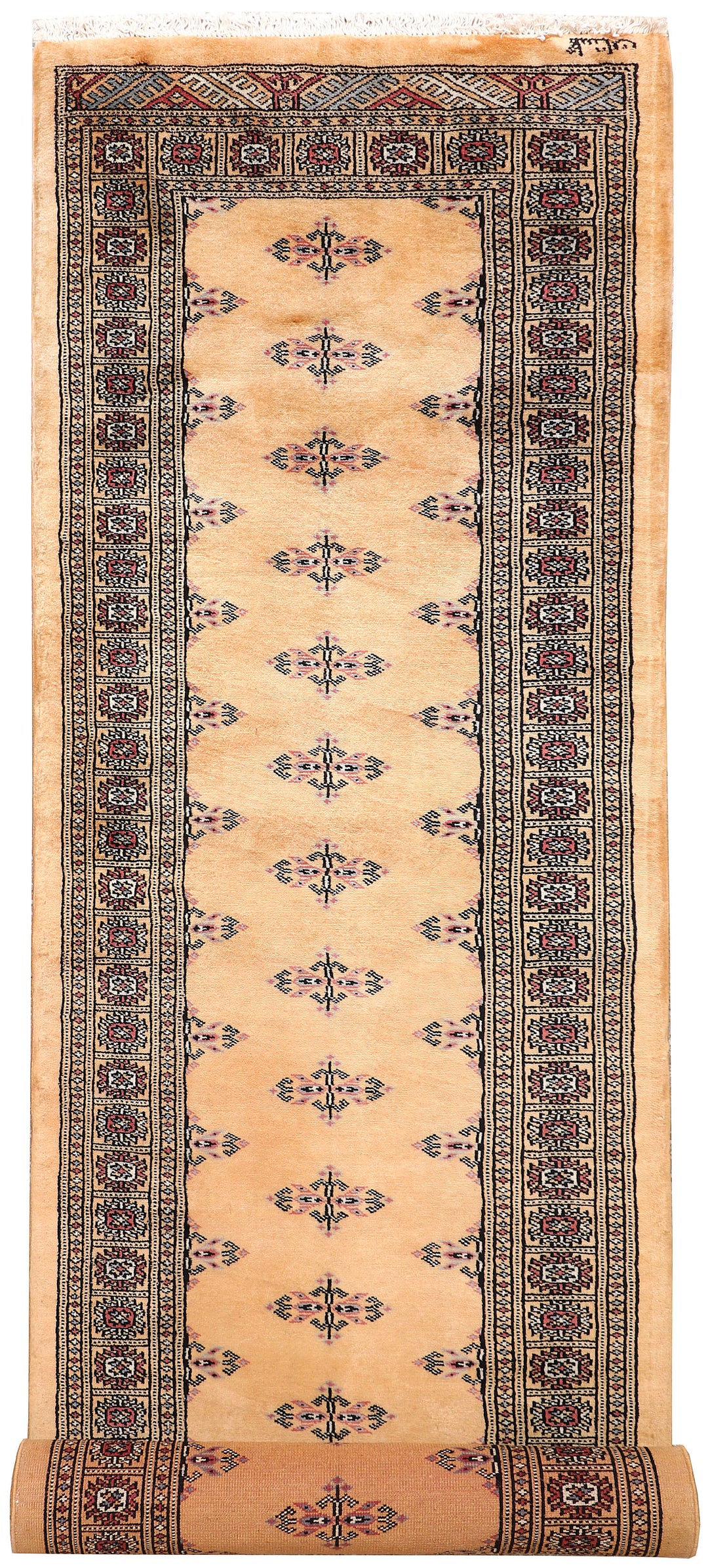 White Pakistani Butterfly Rug 2' 7" x 9' 7" Hand-Knotted