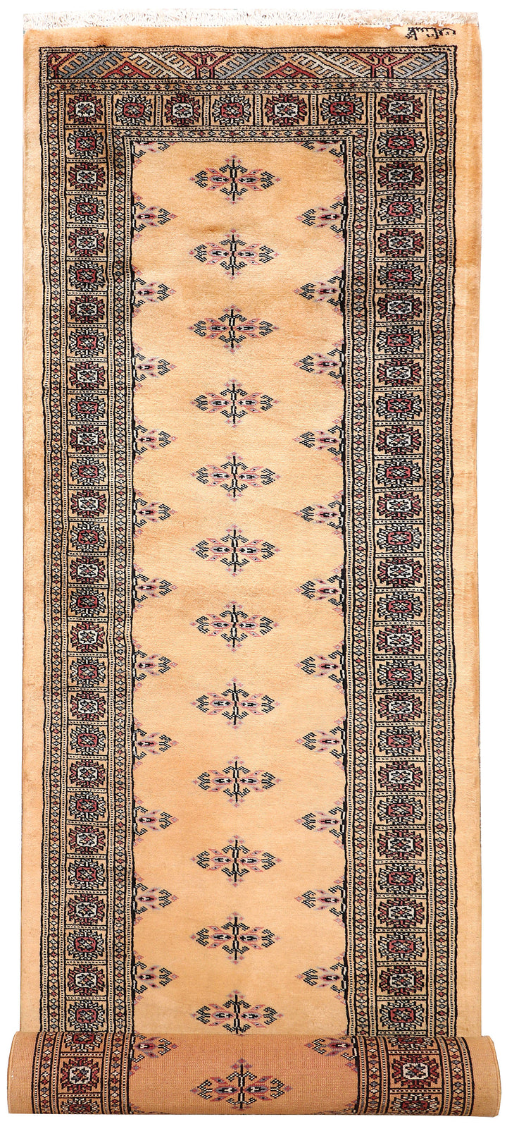 White Pakistani Butterfly Rug 2' 7" x 9' 7" Hand-Knotted