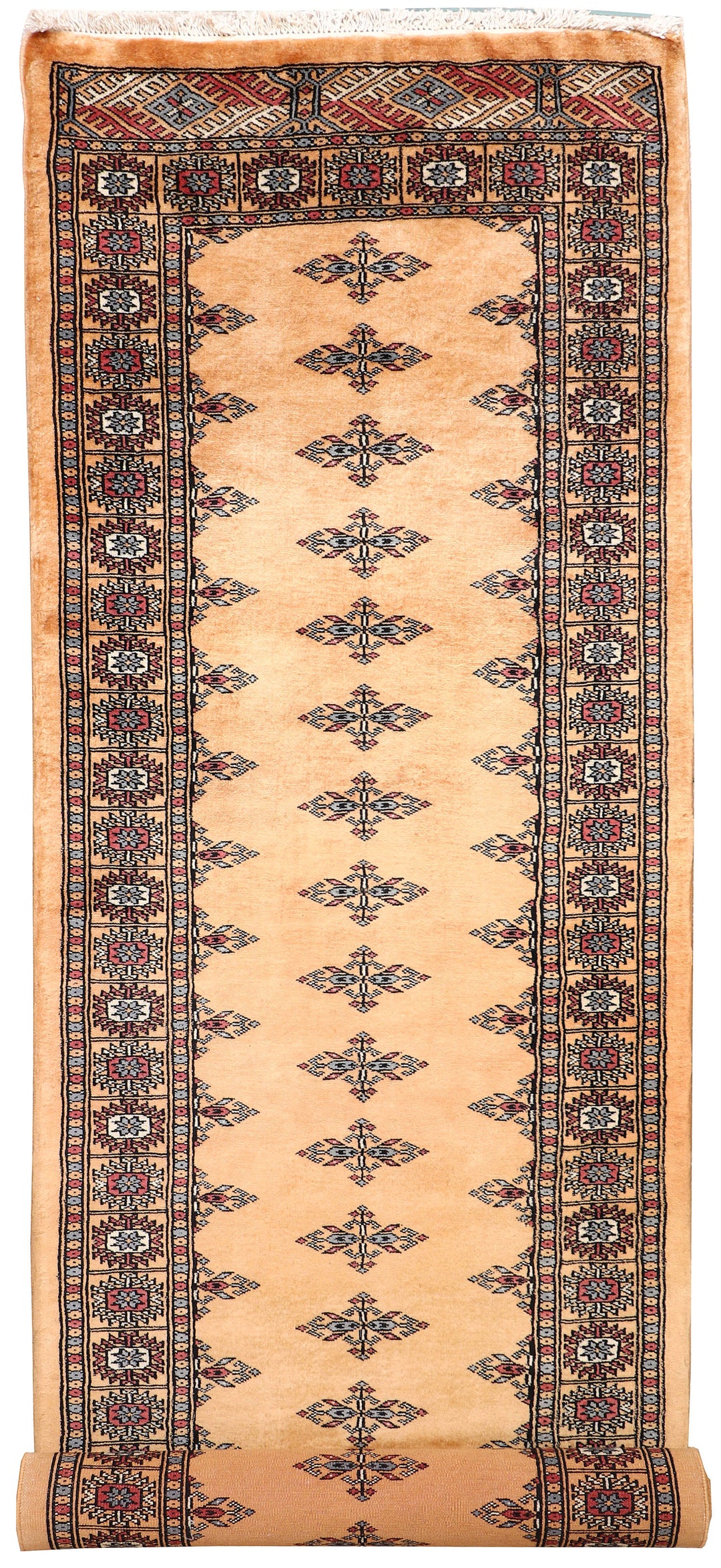 White Pakistani Butterfly Rug 2' 7 x 9' 7 Hand-Knotted