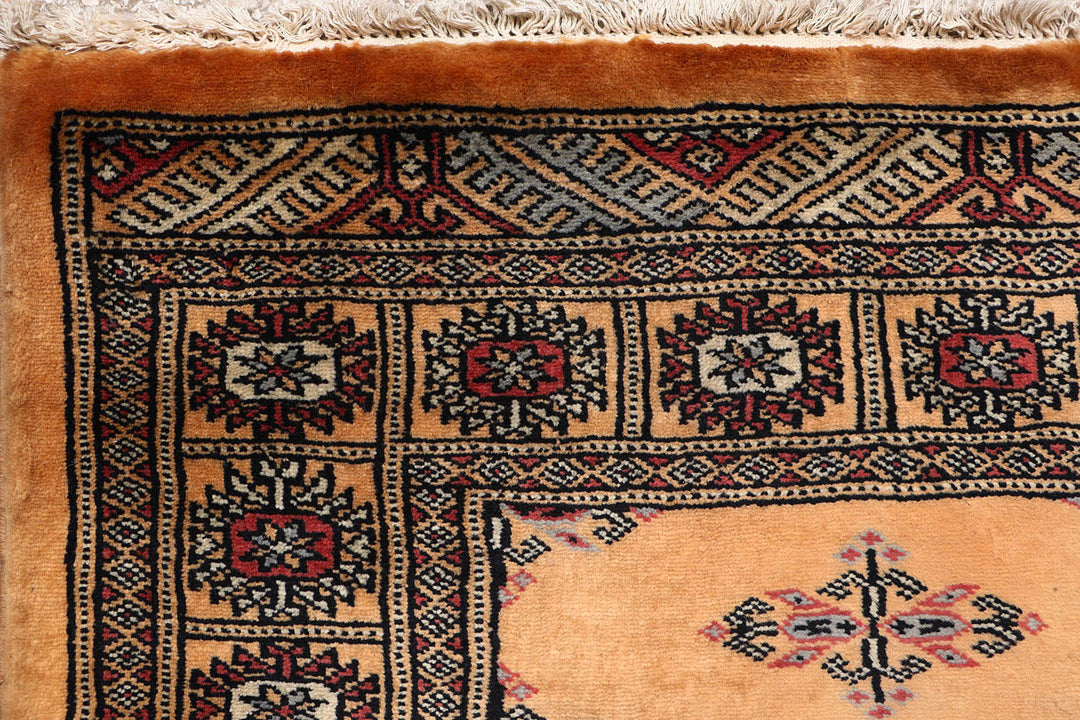 White Pakistani Butterfly Rug 2' 8" x 10' 3" Hand-Knotted detail