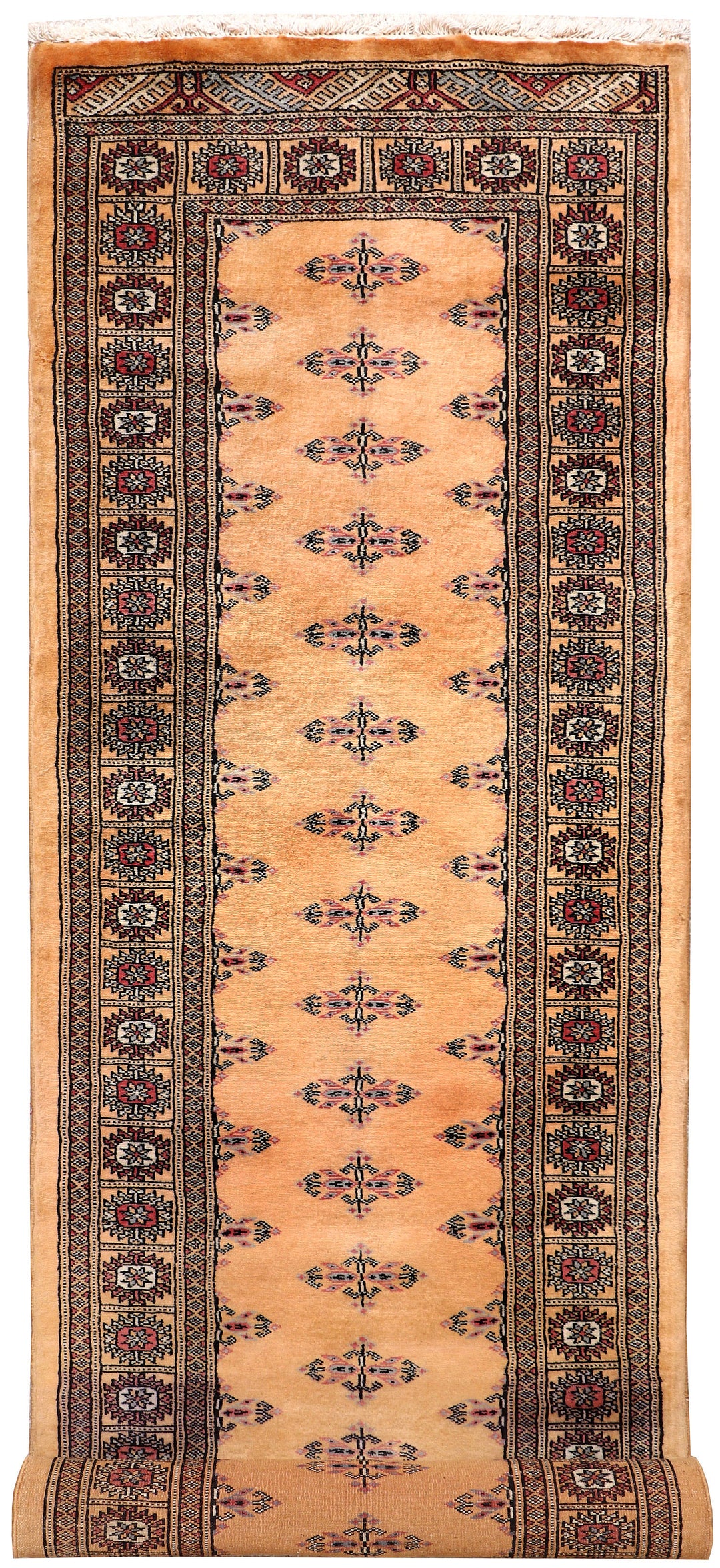 White Pakistani Butterfly Rug 2' 8" x 10' 3" Hand-Knotted