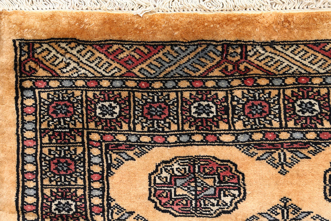 Sandy Brown Bokhara 2'  7" x 8'  9" - No. QA27670