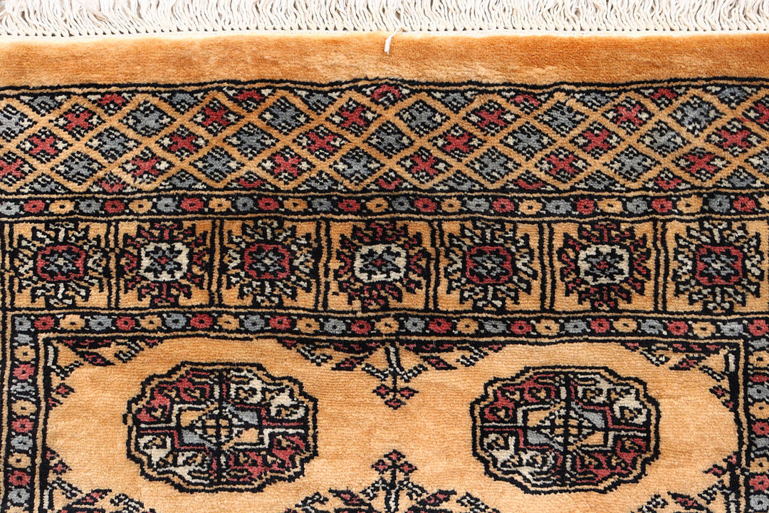 Sandy Brown Bokhara 2'  7" x 10'  7" - No. QA50769