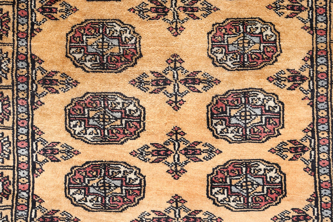 Sandy Brown Bokhara 2'  7" x 10'  7" - No. QA50769