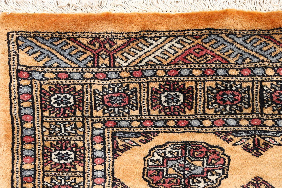 Sandy Brown Bokhara 2'  7" x 10'  9" - No. QA14982