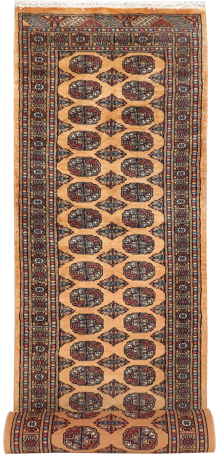 Sandy Brown Bokhara 2' 7 x 10' 9 - No. 72627