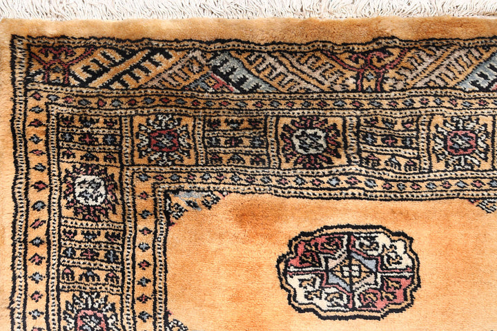 Sandy Brown Bokhara 2'  7" x 12'  5" - No. QA53514