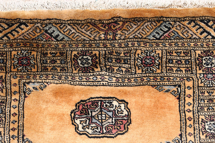 Sandy Brown Bokhara 2'  7" x 12'  5" - No. QA53514