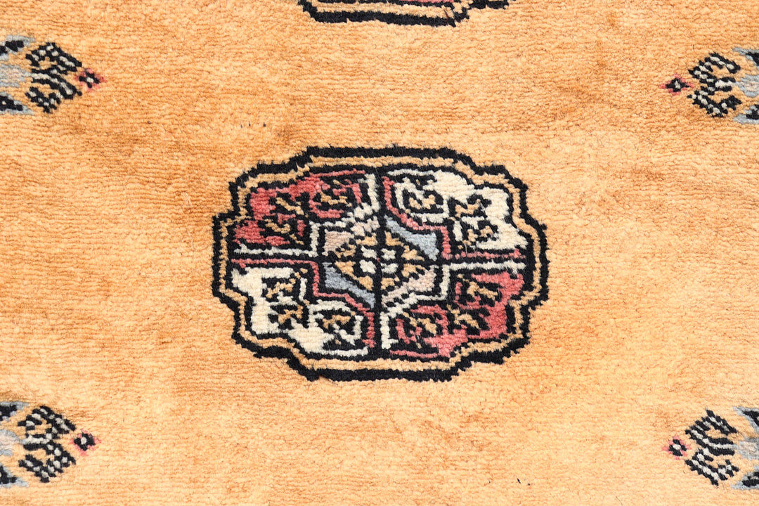 Sandy Brown Bokhara 2'  7" x 12'  5" - No. QA53514