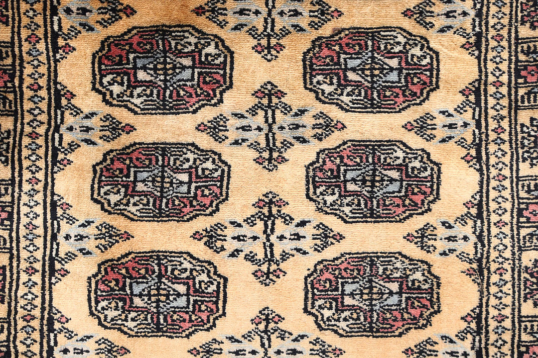 Sandy Brown Bokhara 2'  7" x 10'  9" - No. QA60186