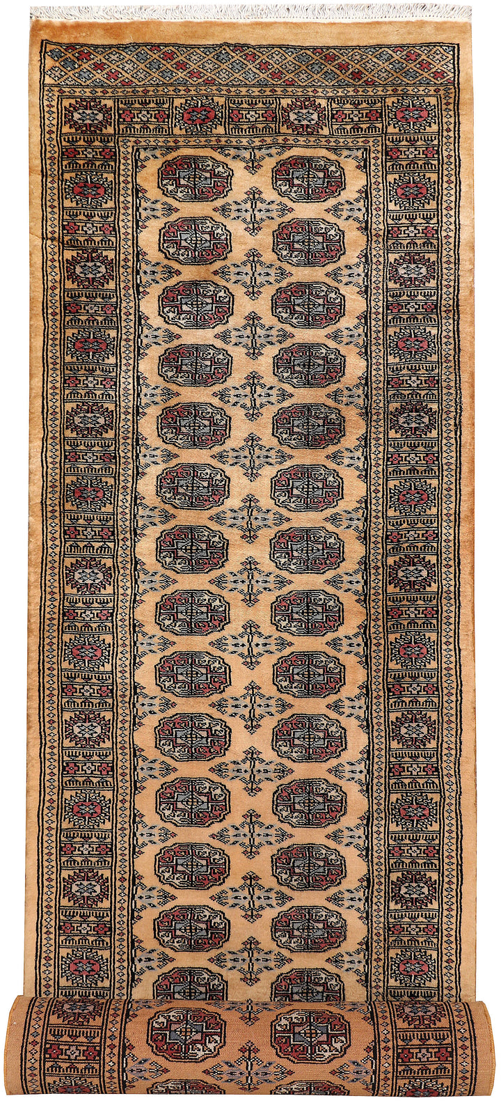 Sandy Brown Bokhara 2'  7" x 10'  9" - No. QA60186