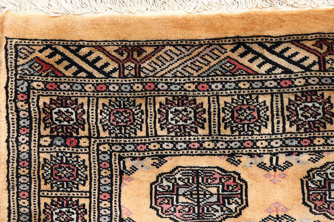 Sandy Brown Bokhara 2'  7" x 11'  10" - No. QA42155