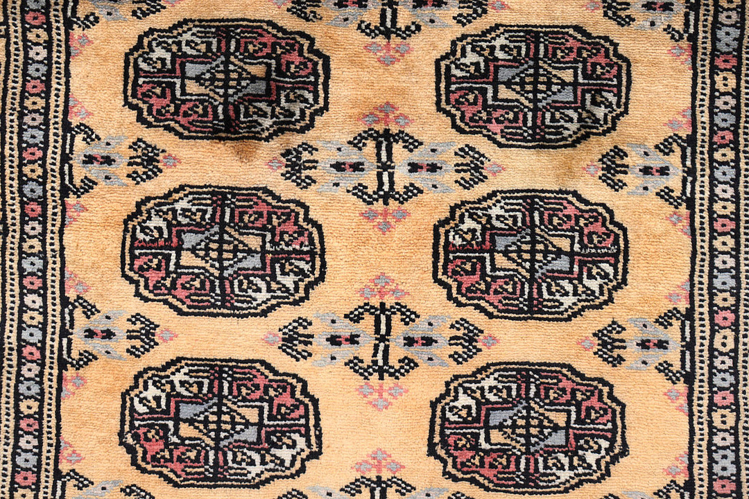 Sandy Brown Bokhara 2'  7" x 11'  10" - No. QA42155