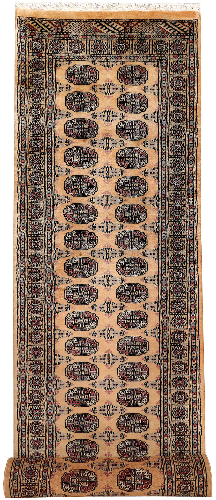 Sandy Brown Bokhara 2' 7 x 11' 10 - No. 72636