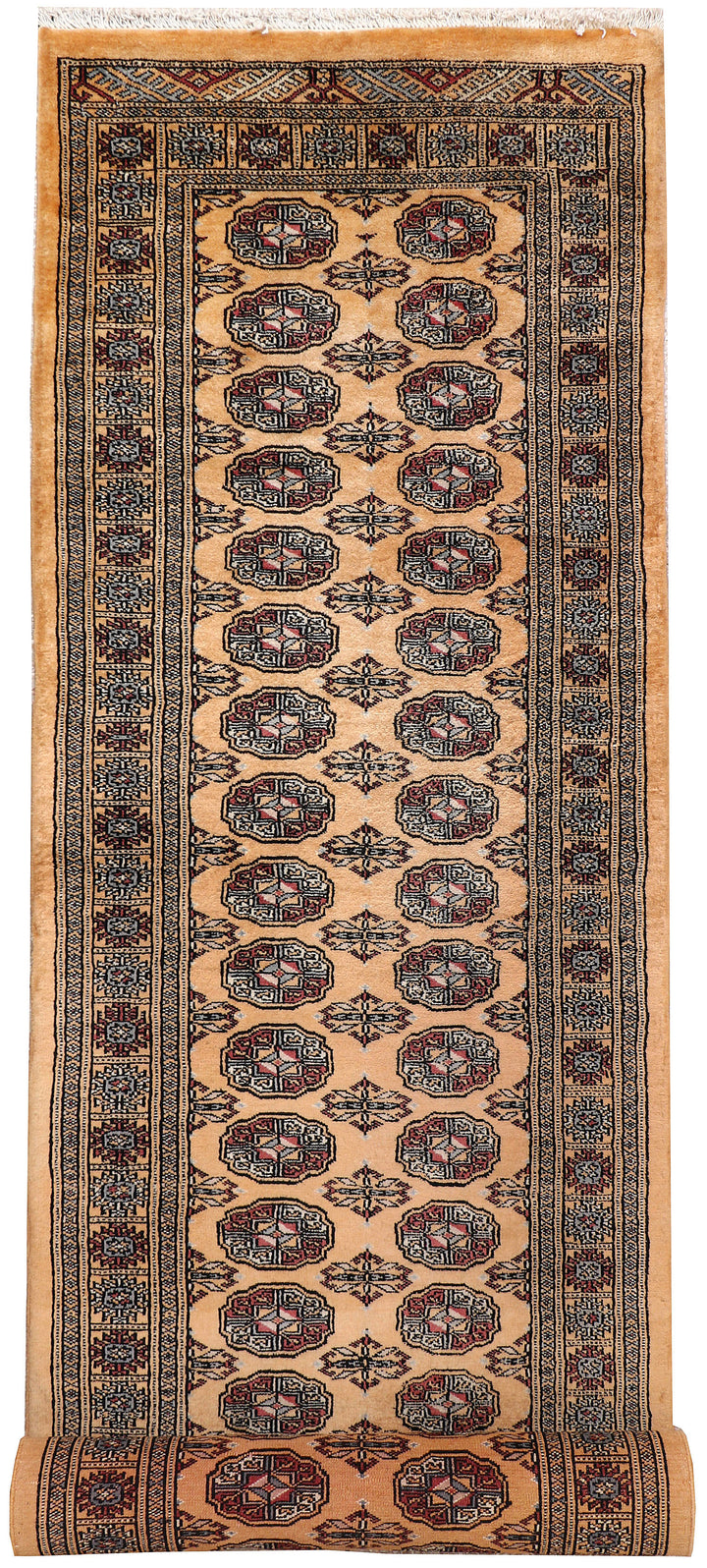 Sandy Brown Bokhara 2' 7 x 10' 6 - No. 72640