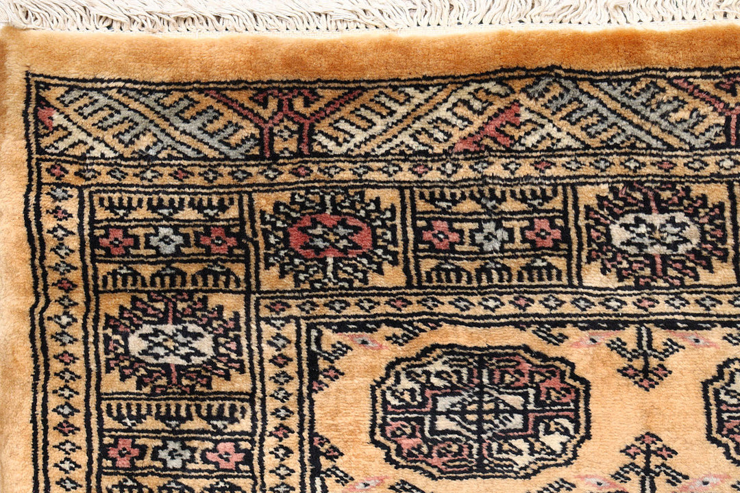 Sandy Brown Bokhara 2'  7" x 11'  4" - No. QA18080