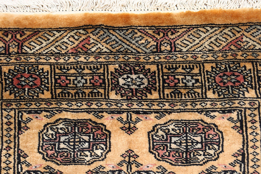 Sandy Brown Bokhara 2'  7" x 11'  4" - No. QA18080