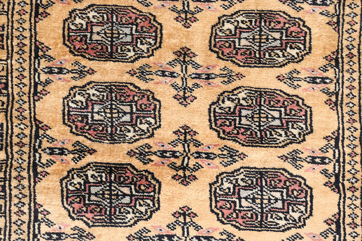 Sandy Brown Bokhara 2'  7" x 11'  4" - No. QA18080