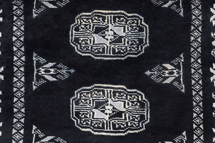 Black Bokhara 2' 7 x 13' 7 - No. 72642
