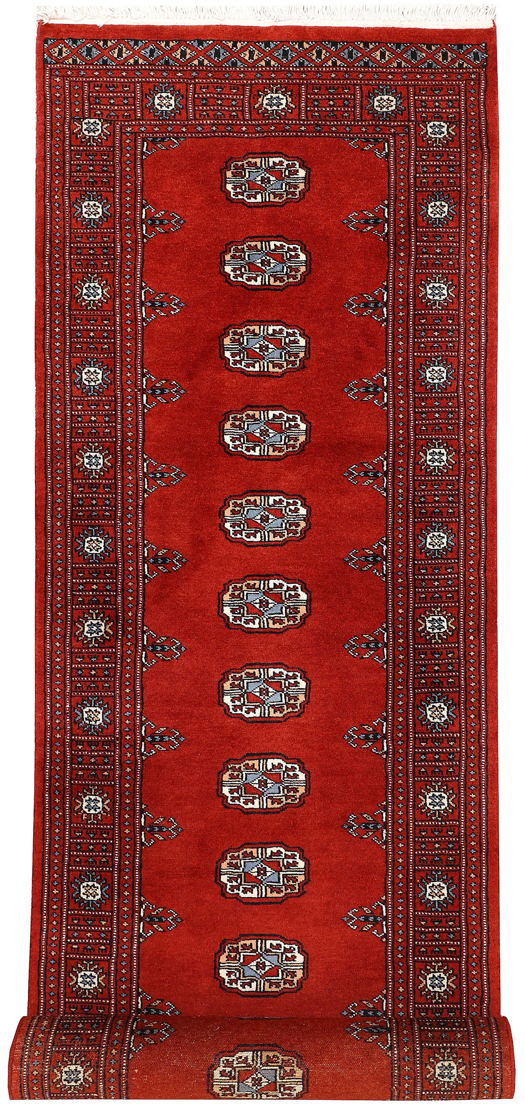 Afghan Bokhara Rug 2' 7 x 9' 8 Hand-Knotted