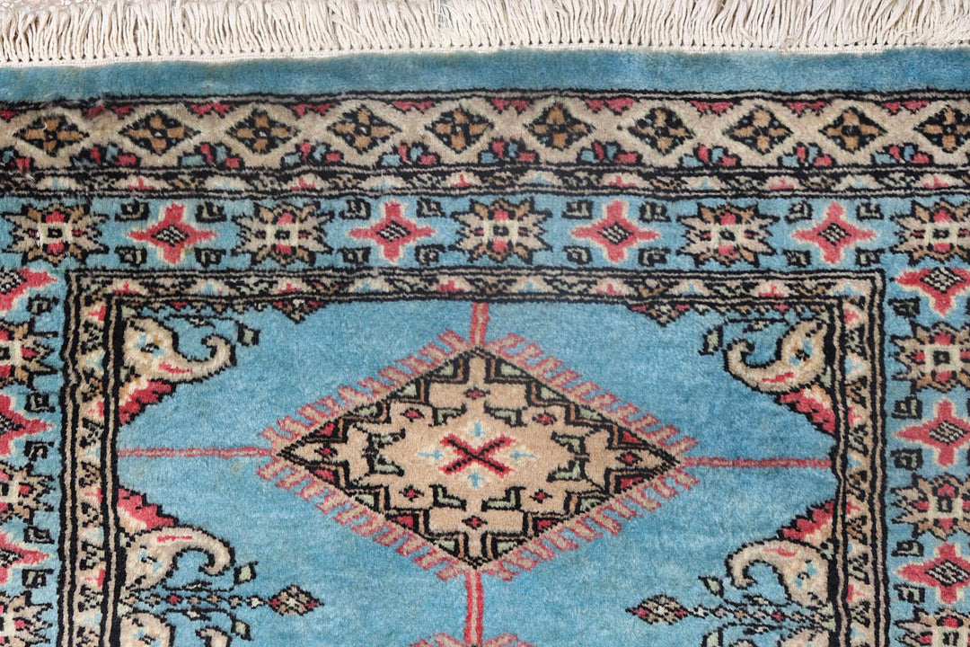 Light Sky Blue Jaldar 2'  7" x 10'  5" - No. QA44223