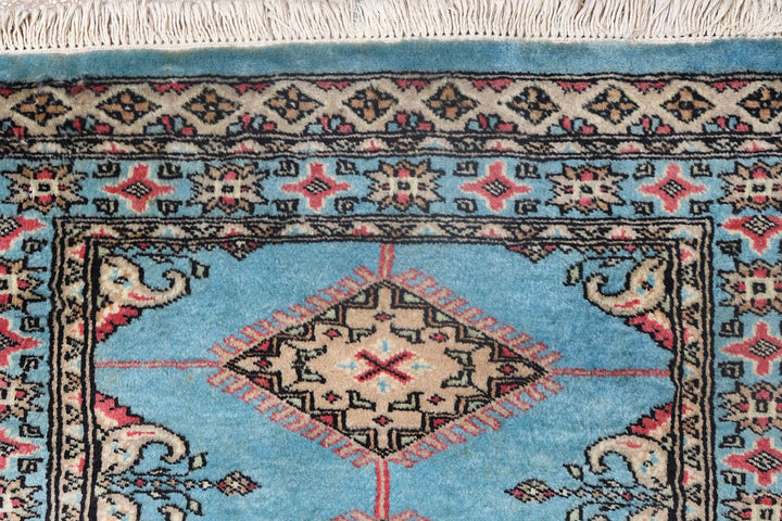 Light Sky Blue Jaldar 2'  7" x 10'  5" - No. QA44223