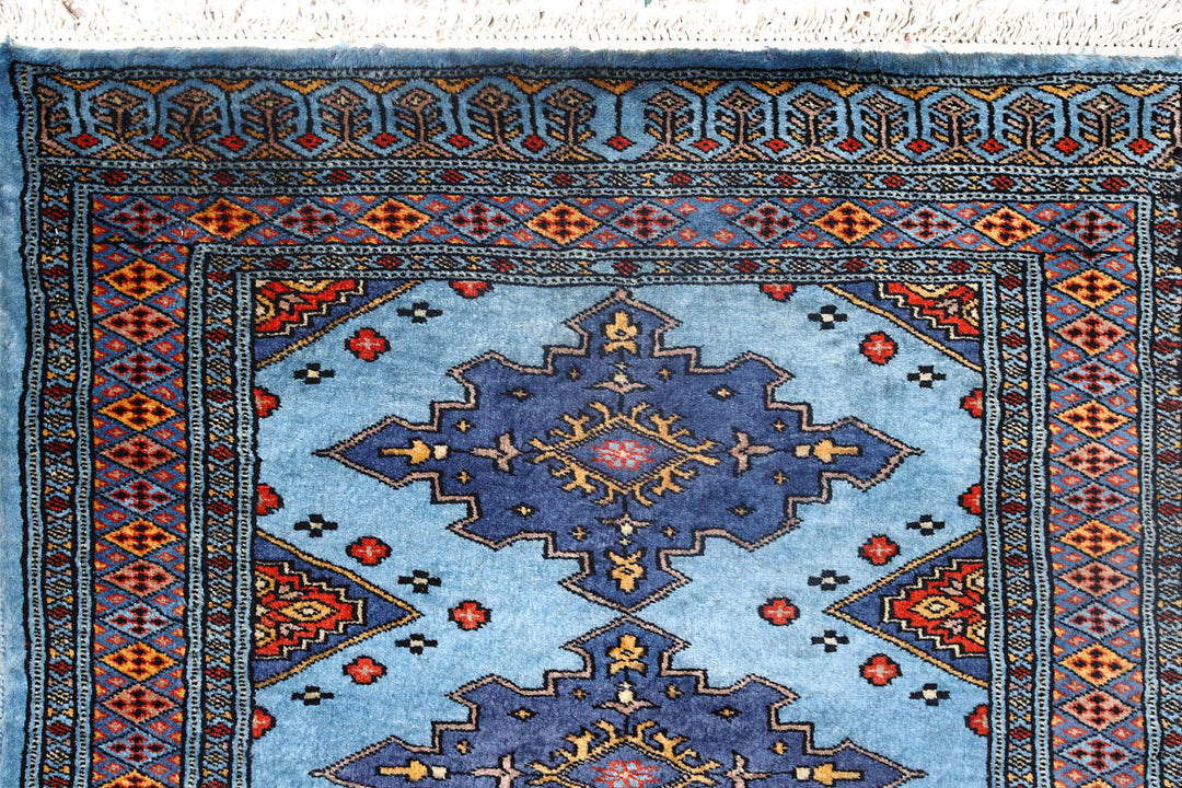 Sky Blue Jaldar 2'  7" x 10' " - No. QA75944