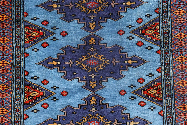 Sky Blue Jaldar 2'  7" x 10' " - No. QA75944