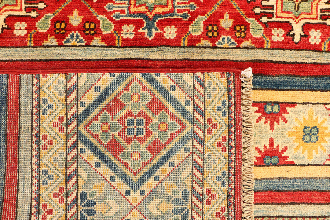 Multi Colored Kazak 4'  10" x 7' " - No. QA45123