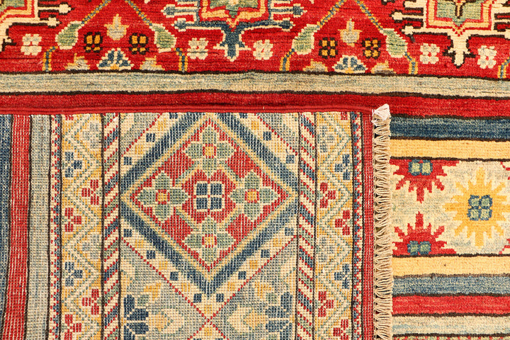 Multi Colored Kazak 4'  10" x 7' " - No. QA45123
