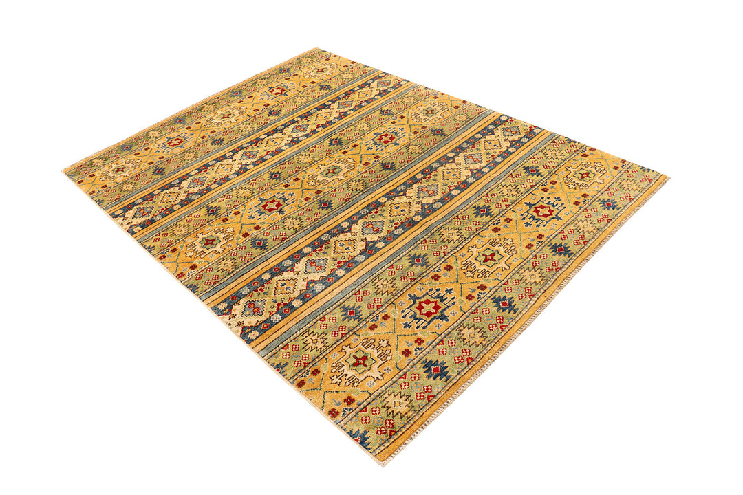 Multi Colored Kazak 4'  11" x 6'  7" - No. QA57491