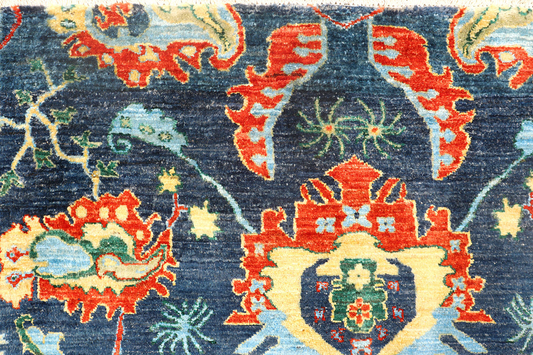 Midnight Blue Ikat 7'  9" x 10'  4" - No. QA85969