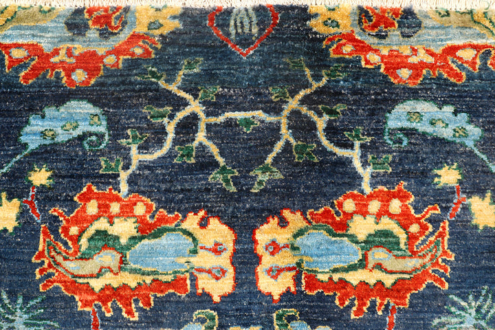 Midnight Blue Ikat 7' 9 x 10' 4 - No. 72715