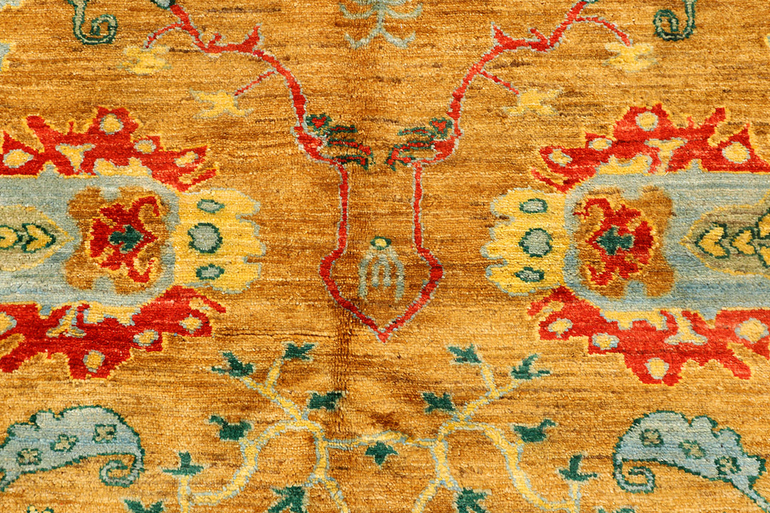 Goldenrod Ikat 7'  11" x 10' " - No. QA81311