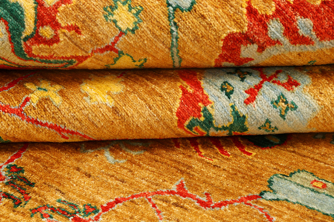 Goldenrod Ikat 7'  11" x 10' " - No. QA81311