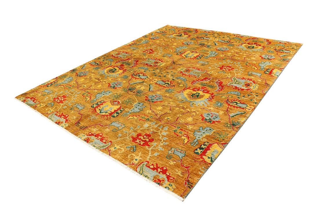 Goldenrod Ikat 7'  11" x 10' " - No. QA81311
